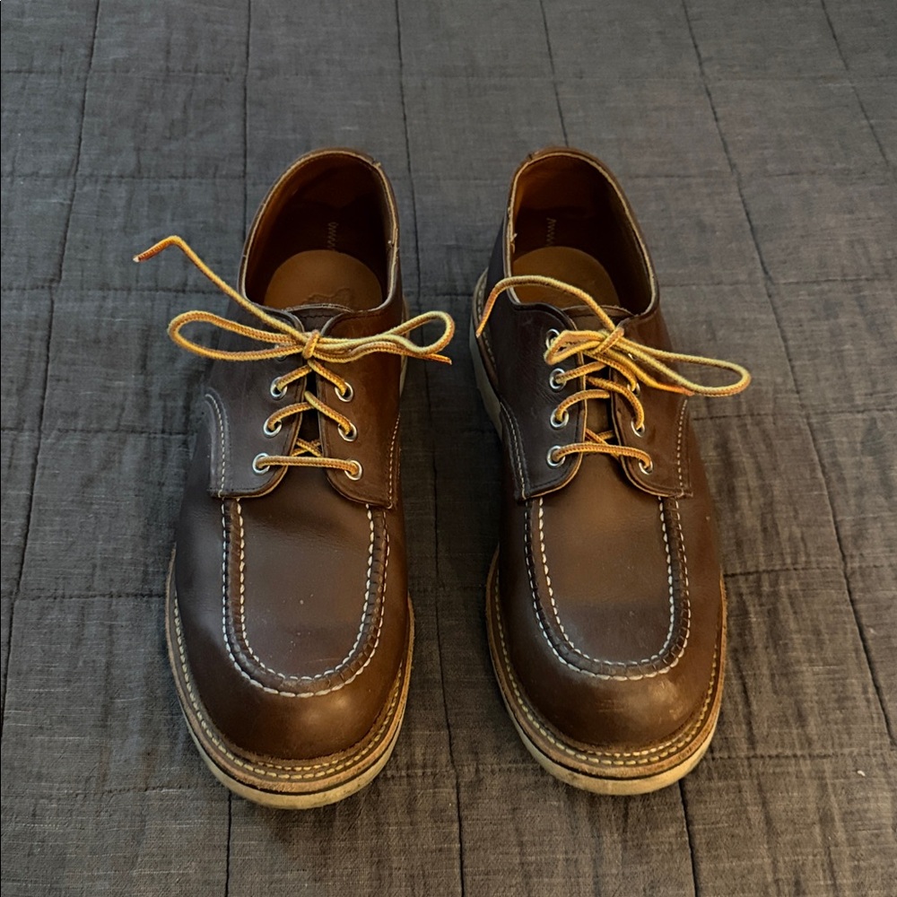 Red Wing Shoes Brown Leather Boat Shoes with Tan Laces